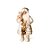 Boneco de Papai Noel Segurando Urso Branco e Ouro de 62cm - Imagem 1