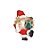 Boneco de Papai Noel Sentado Segurando Urso Vermelho de 30cm - Imagem 1