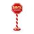 Placa Decorativa Santa Stop Here Vermelho - Imagem 1
