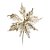 Poinsetia com Glitter Ouro e Branco - 1 Un - Imagem 1