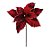 Poinsettia com Borda de Glitter Vinho (Flores Cabo Curto) - 6 Un - Imagem 1
