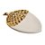 Prato de Natal Decorativo Noz Ouro e Branco 10cm (Glam) - 2 Un - Imagem 1