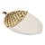 Prato de Natal Decorativo Noz Ouro e Branco 15cm - 2 Un - Imagem 1