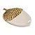 Prato de Natal Decorativo Noz Ouro e Branco 20cm (Glam) - Imagem 1