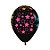 Balão Látex Impressão 360 Fashion Neon Estrelas Preto 12" / 30cm - 50 Un - Imagem 1