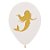 Balão Látex Impressão 2 Lados Cristal Sereia Dourada 12" / 30cm - 12 Un - Imagem 1