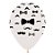 Balão Látex Impressão 360 Cristal Bigodes e Laços 12" / 30cm - 12 Un - Imagem 1