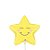 Balão Metalizado Mini Chubby Star Amarelo 14'' / 35cm - Imagem 2