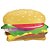 Balão Metalizado Hamburguer 28'' / 71cm - Imagem 1