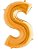 Balão Metalizado Letra S Ouro 40'' / 101cm - Imagem 1