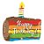 Balão Metalizado Fatia Bolo Happy Birthday 28'' / 71cm - Imagem 1