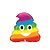 Balão Metalizado Emoji Cocô Arco Iris 20'' / 50cm - Imagem 1