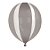 Balão Clear Gota Listras Prata 15'' / 38cm - Imagem 1
