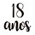 Lettering Transfer para Balão 18 Anos Preto Parabéns 22X18 cm - Imagem 2