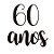 Lettering Transfer para Balão 60 Anos Preto Parabéns 22x18cm - 1 Un - Imagem 2