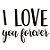 Lettering Transfer para Balão Love You Forevo G 32X28 cm - Imagem 1