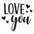 Lettering Transfer para Balão Love You Coraco Parabéns 22X18 cm - Imagem 2
