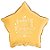 Balão Metalizado Estrela Felicitações Dourado 18" / 45cm - Imagem 1