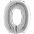 Balão Metalizado Número 0 Prata 14'' / 35cm - Imagem 2