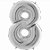 Balão Metalizado Número 8 Prata 14'' / 35cm - Imagem 2