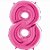 Balão Metalizado Número 8 Pink 40'' / 101cm - Imagem 1