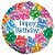 Balão Metalizado Redondo Happy Birthday Laços Color 18" / 45 cm - Imagem 2
