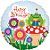 Balão Metalizado Redondo Garden Birthday 18" / 45cm - Imagem 1