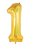 Balão Metalizado Número 1 Holográfico Glitter Ouro 40'' / 101cm - Imagem 2