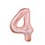 Balão Metalizado Número 4 Holográfico Glt Rose Gold 40'' / 101cm - Imagem 1