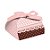 Caixa Bem Casado Viena Renda Rosa e Marrom 6,5x6,5x4,5 - 24 Un - Imagem 1