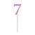Topo de Bolo Espeto Número 7 Rosa - Imagem 1