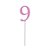 Topo de Bolo Espeto Número 9 Rosa - Imagem 1