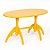 Mesa Baixa Oval Amarelo 88x44x48,5 - Imagem 1