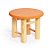 Mini Banco Redondo Laranja 13x13x9 - Imagem 1