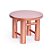 Banco Redondo Metalizada Rosê Gold Médio 15x15x12 - Imagem 1
