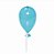 Balão de Vidro Transparente Azul 9x15 - Imagem 1