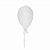 Balão de Vidro Fosco Branco 9x15 - Imagem 1