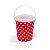Baldinho Poá Vermelho e Branco 10x11 - Imagem 1