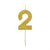 Vela n° 2 Puro Glitter Ouro - Imagem 2