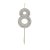 Vela n° 8 Puro Glitter Prata - Imagem 1