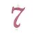 Vela Grande n° 7 Puro Glitter Rosa - Imagem 1