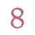 Vela Grande n° 8 Puro Glitter Rosa - Imagem 1