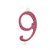 Vela Grande n° 9 Puro Glitter Rosa - Imagem 1