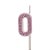 Vela Mini n° 0 Puro Glitter Rosa - Imagem 1