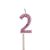 Vela Mini n° 2 Puro Glitter Rosa - Imagem 1