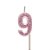 Vela Mini n° 9 Puro Glitter Rosa - Imagem 2