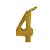Vela Mini n° 4 Metalizado Ouro - Imagem 1
