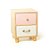 Mini Armário de Madeira Branca e Rosa 14x11,5x18,5 - Imagem 1