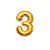 Pop Up Adesivo n° 3 Ouro - Imagem 1