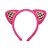 Acessório Tiara Gatinha Glitter Paete Pink - Imagem 1